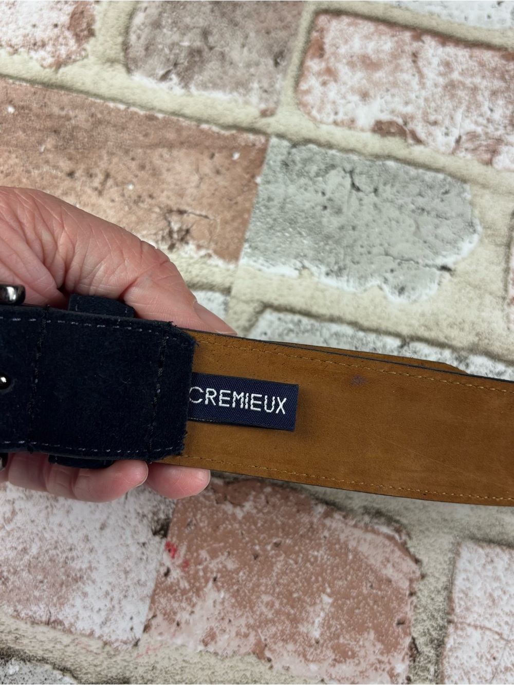 NWOT Cremieux Cashmere Suede Dress Belt Size 38 Mens - Picture 6 of 7